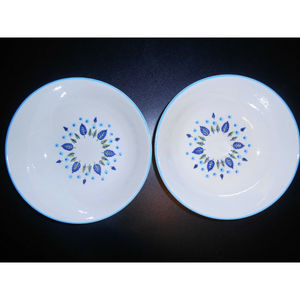 Set Of 2 1950s Retro Vintage Hand Decorated Made In America Cereal Bowls